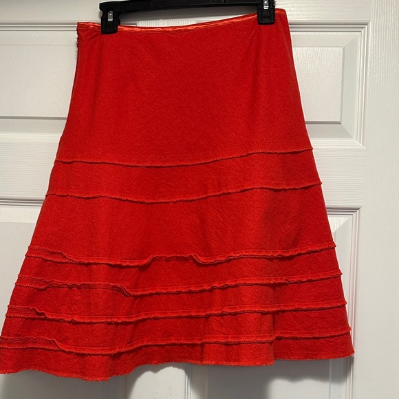 Cato Vibrant Orange A-Line Skirt - Picture 4 of 5